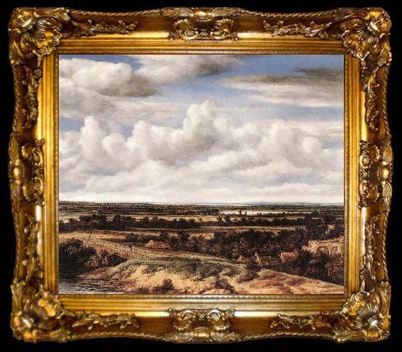 framed  Philips Koninck An Extensive Landscape with a Road by a Ruin, ta009-2